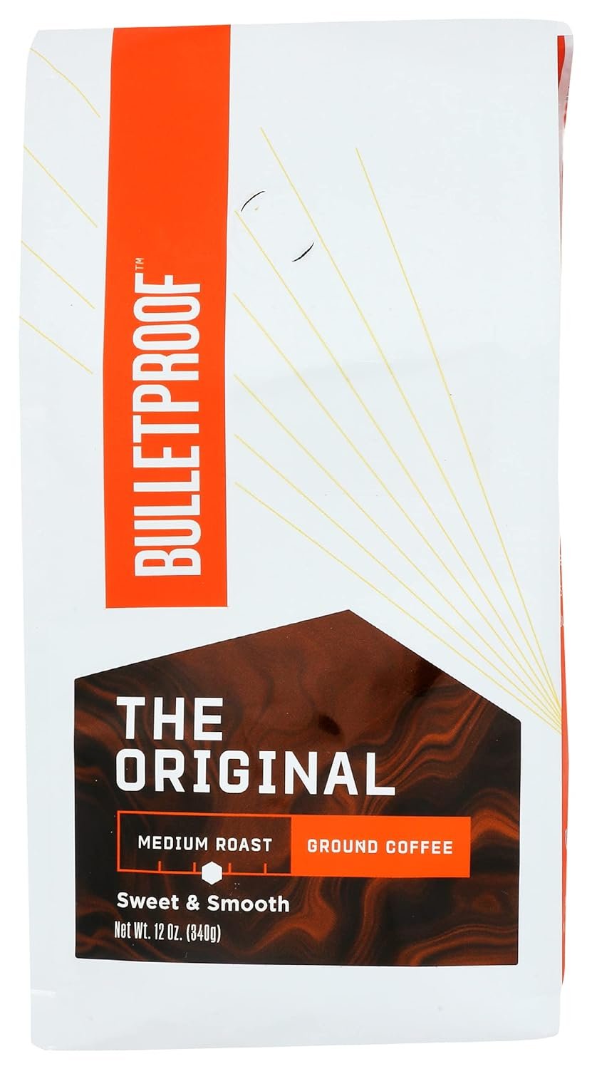 Bulletproof Original Medium Roast Ground Coffee, 12 Ounces, 100% Arabica Coffee Sourced from Guatemala, Colombia  El Salvador