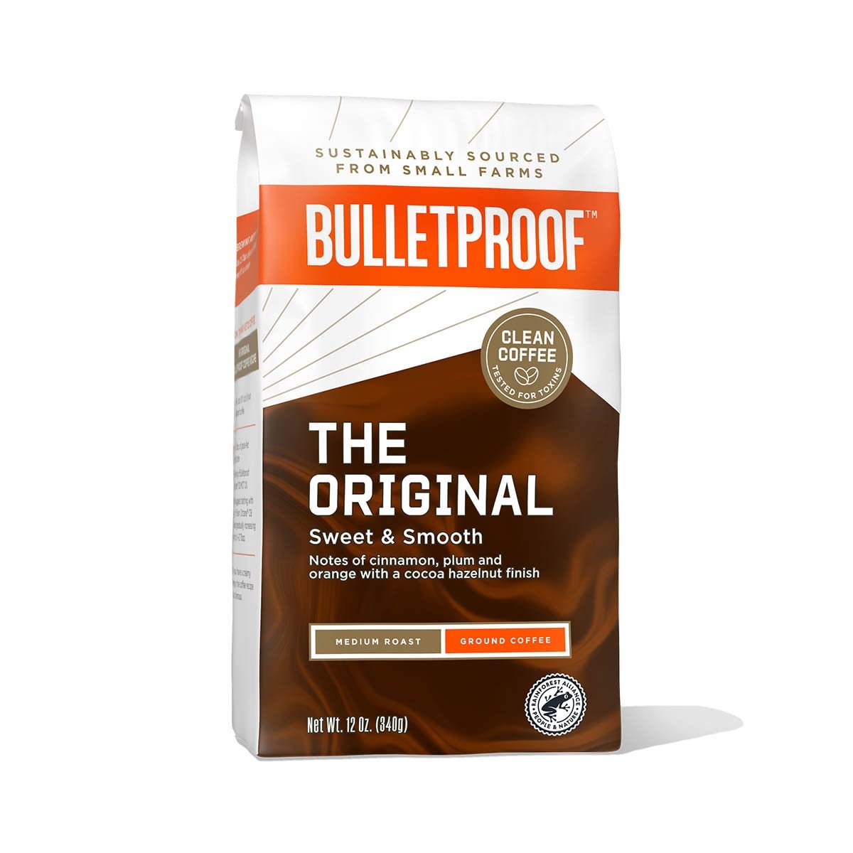 Bulletproof Original Medium Roast Ground Coffee, 12 Ounces, 100% Arabica Coffee Sourced from Guatemala, Colombia  El Salvador