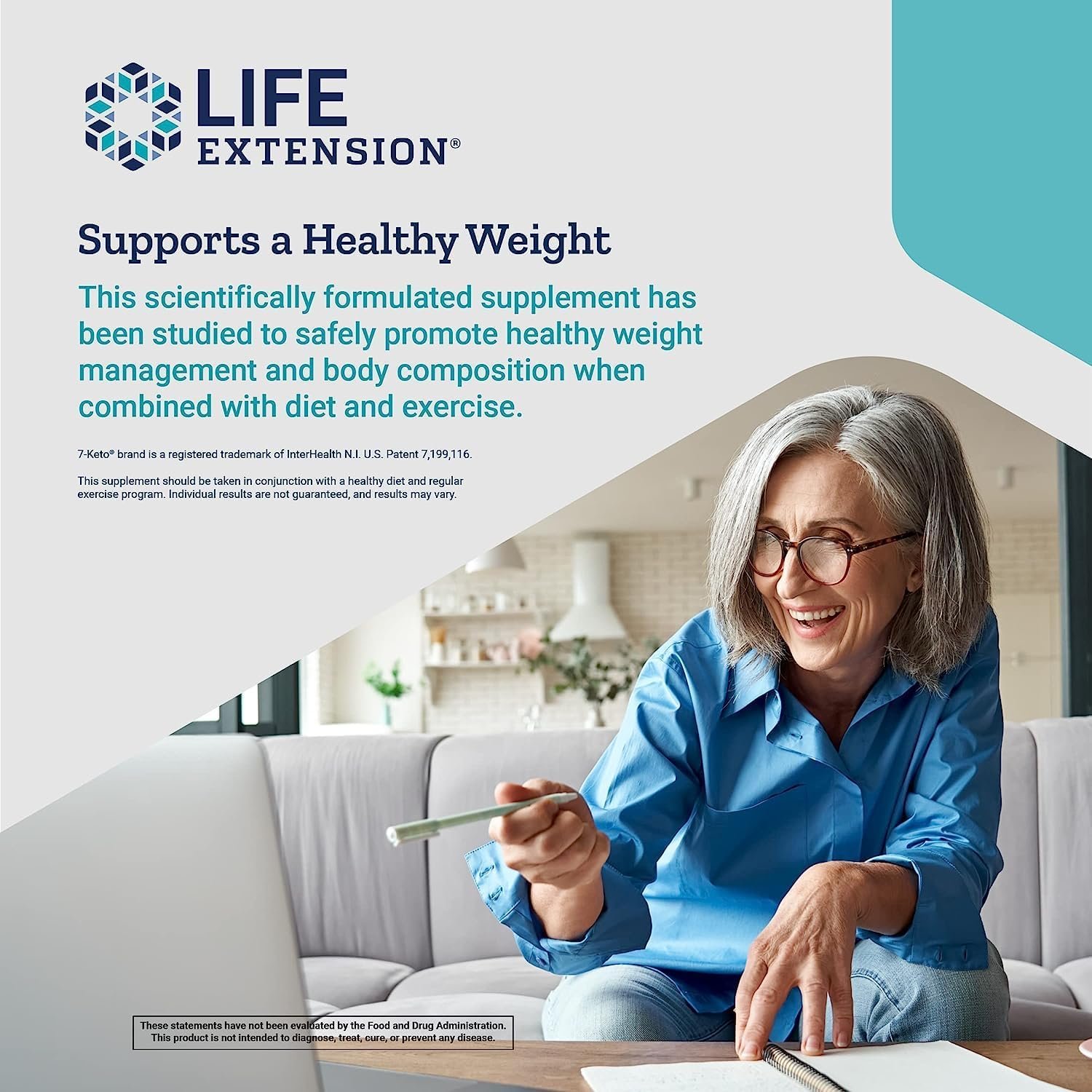 Life Extension 7-Keto DHEA Metabolite – Crank Up Your Fat-Burning Furnace – Non-GMO – Gluten-Free – 100 Mg – 60 Vegetarian Capsules