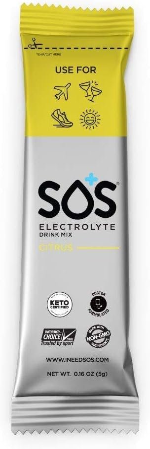 SOS Citrus Hydration Drink Mix 10 Count, 0.16 OZ