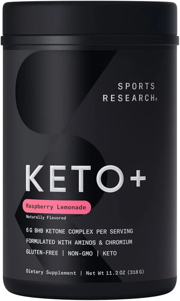 Sports Research Keto Plus Exogenous Ketones with goBHB - 30 Servings | Keto Electrolyte Powder for Hydration, Energy, Focus Ketosis | Keto Certified, Vegan Friendly (Raspberry Lemonade) Sports Research Keto Plus Exogenous Ketones with goBHB - 30 Servings | Keto Electrolyte Powder for Hydration, Energy, Focus Ketosis | Keto Certified, Vegan Friendly (Raspberry Lemonade)