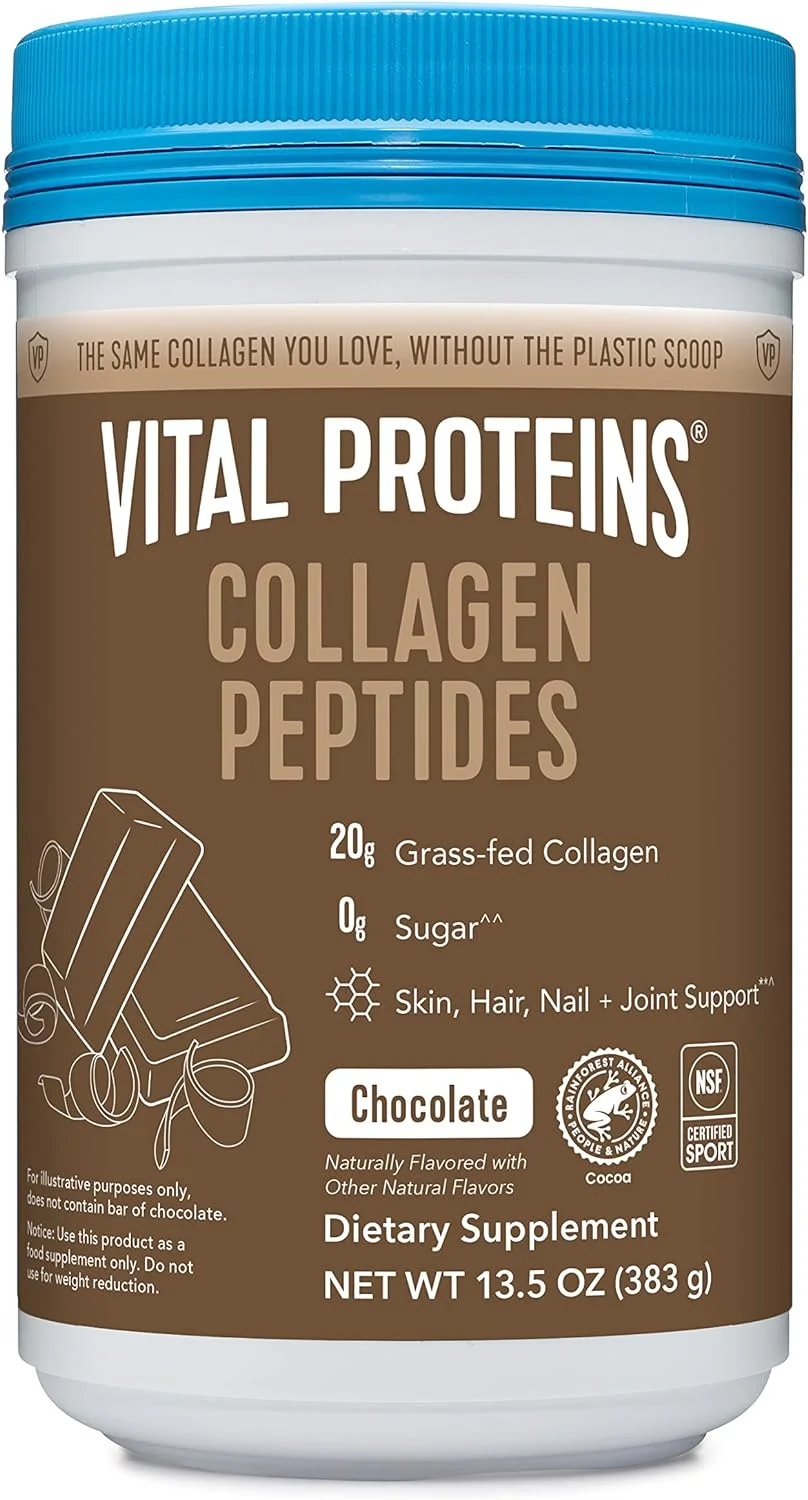 Vital Proteins Collagen Peptides Powder, Promotes Hair, Nail, Skin, Bone and Joint Health, Zero Sugar, Unflavored 9.33 OZ