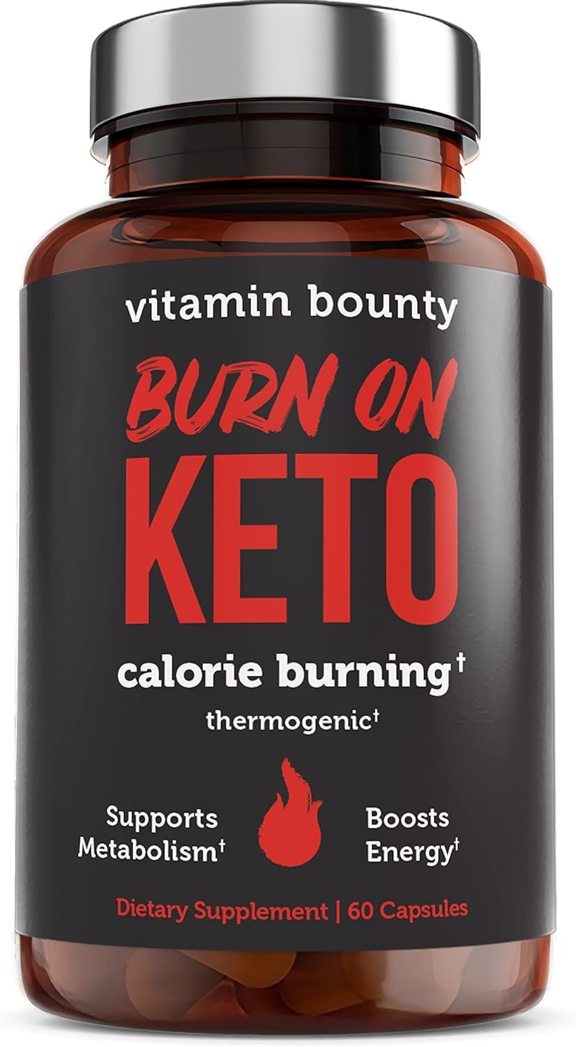 Vitamin Bounty Keto Multivitamin - Keto Vitamins, Keto Multivitamin Women and Men, Electrolytes with Vitamin C, Magnesium, Collagen, Potassium, MCT, Energy Support (Burn On Keto) 60 caps