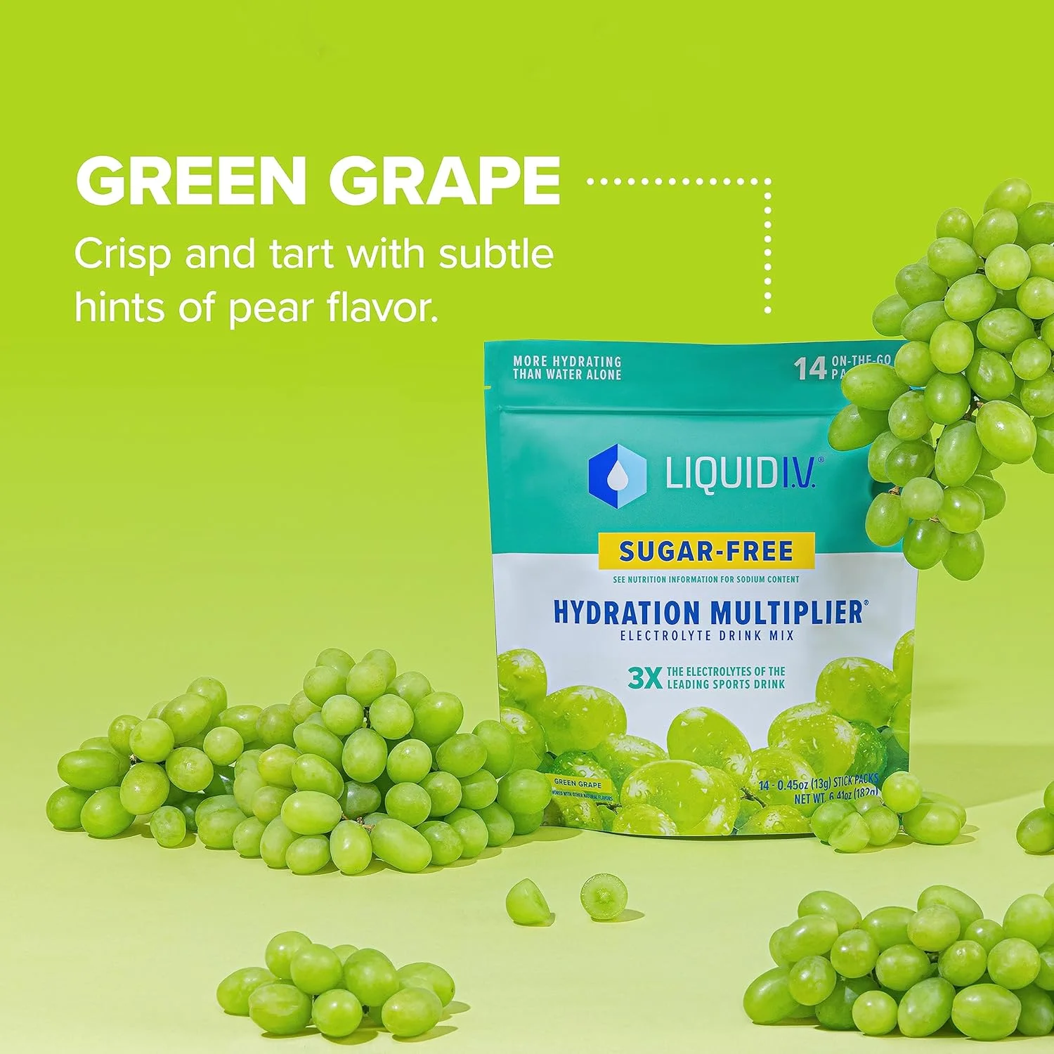 Liquid I.V. Sugar-Free Hydration Multiplier - Lemon Lime – Hydration Powder Packets | Electrolyte Powder Drink Mix | Easy Open Single-Serving Sticks | Non-GMO | 1 Pack (14 Servings) Liquid I.V. Sugar-Free Hydration Multiplier - Lemon Lime – Hydration Powder Packets | Electrolyte Powder Drink Mix | Easy Open Single-Serving Sticks | Non-GMO | 1 Pack (14 Servings)