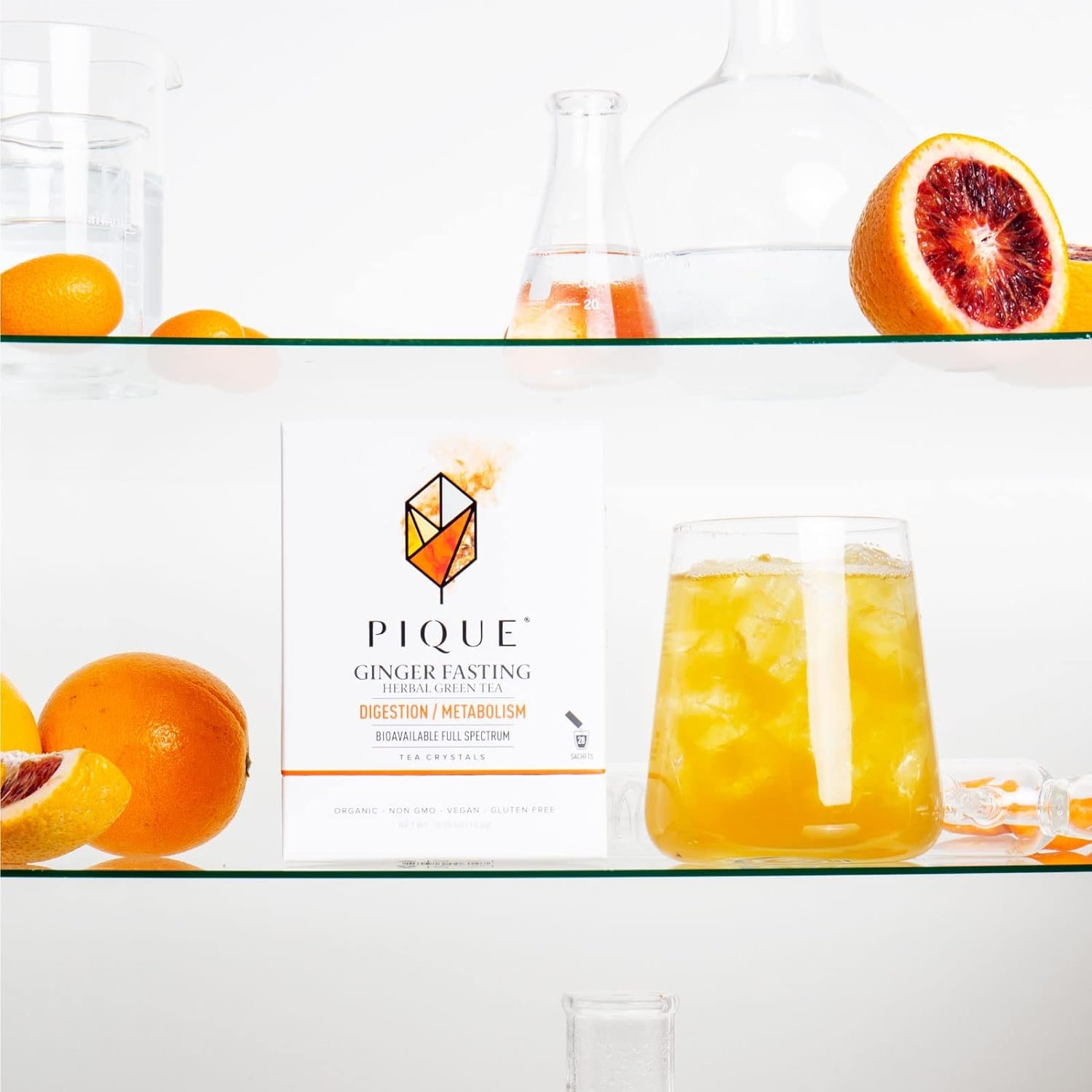 Pique Organic Fasting Green Tea Sampler - Digestive Support, Healthy Metabolism, Caffeinated Tea for Energy - 56 Single Serve Sticks (Pack of 2)