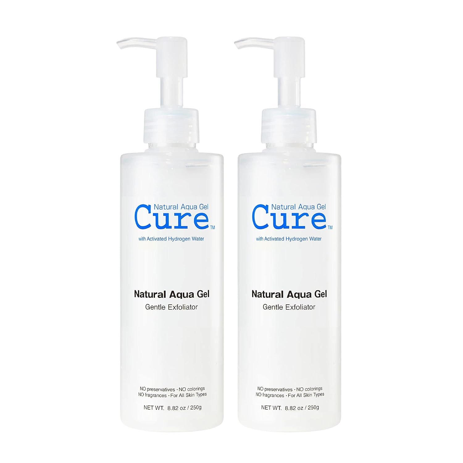 Cure Aqua Gel - Gentle Exfoliator - Water-Based Exfoliating Face and Body Scrub - Dead Skin Remover For Youthful Skin, 1 Pack