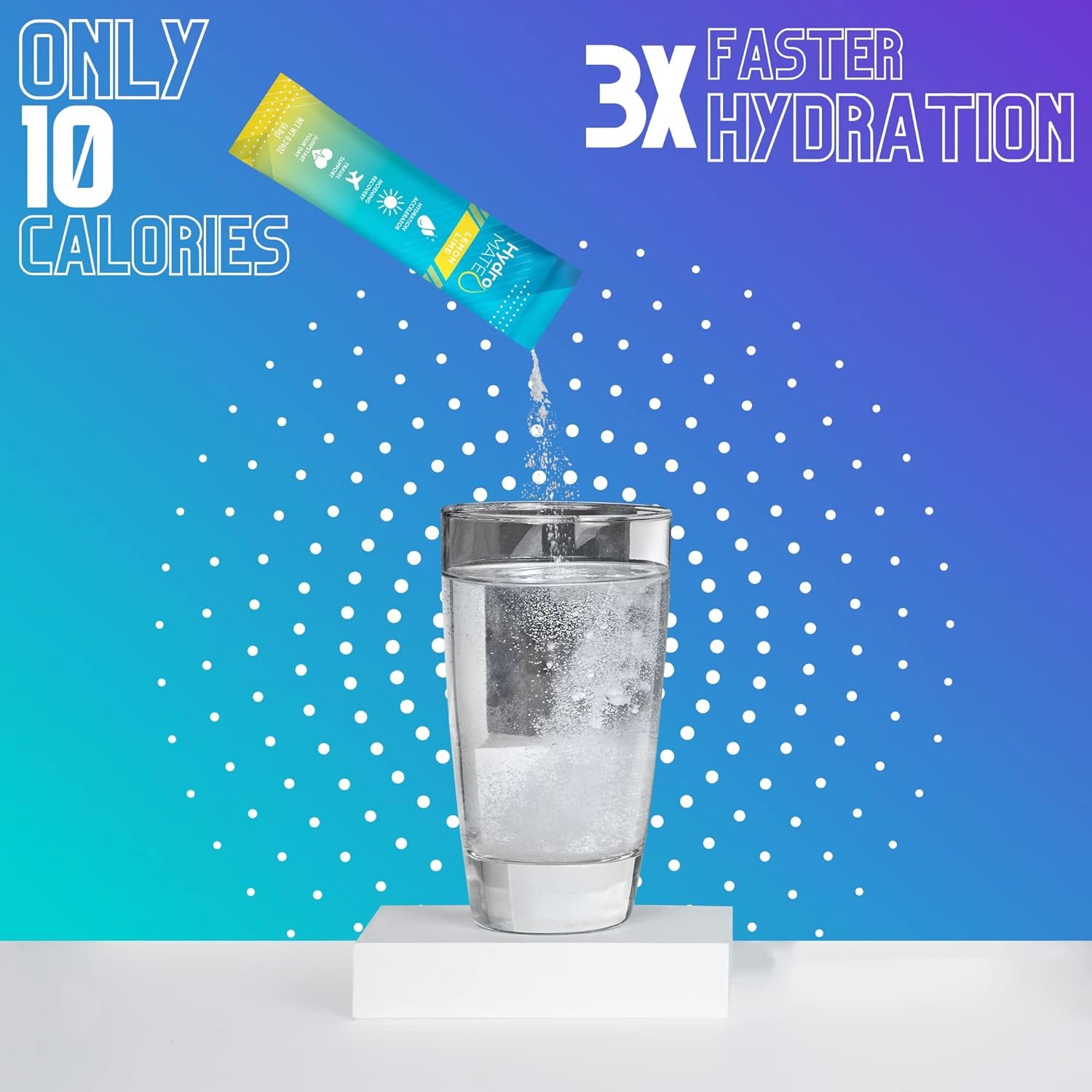 HydroMATE Electrolytes Powder Packets Lemon Low Sugar Hydration Accelerator Electrolyte Drink Mix Party Favors for Fast Liquid Dehydration Relief with Vitamin C 30 Count HydroMATE Electrolytes Powder Packets Lemon Low Sugar Hydration Accelerator Electrolyte Drink Mix Party Favors for Fast Liquid Dehydration Relief with Vitamin C 30 Count