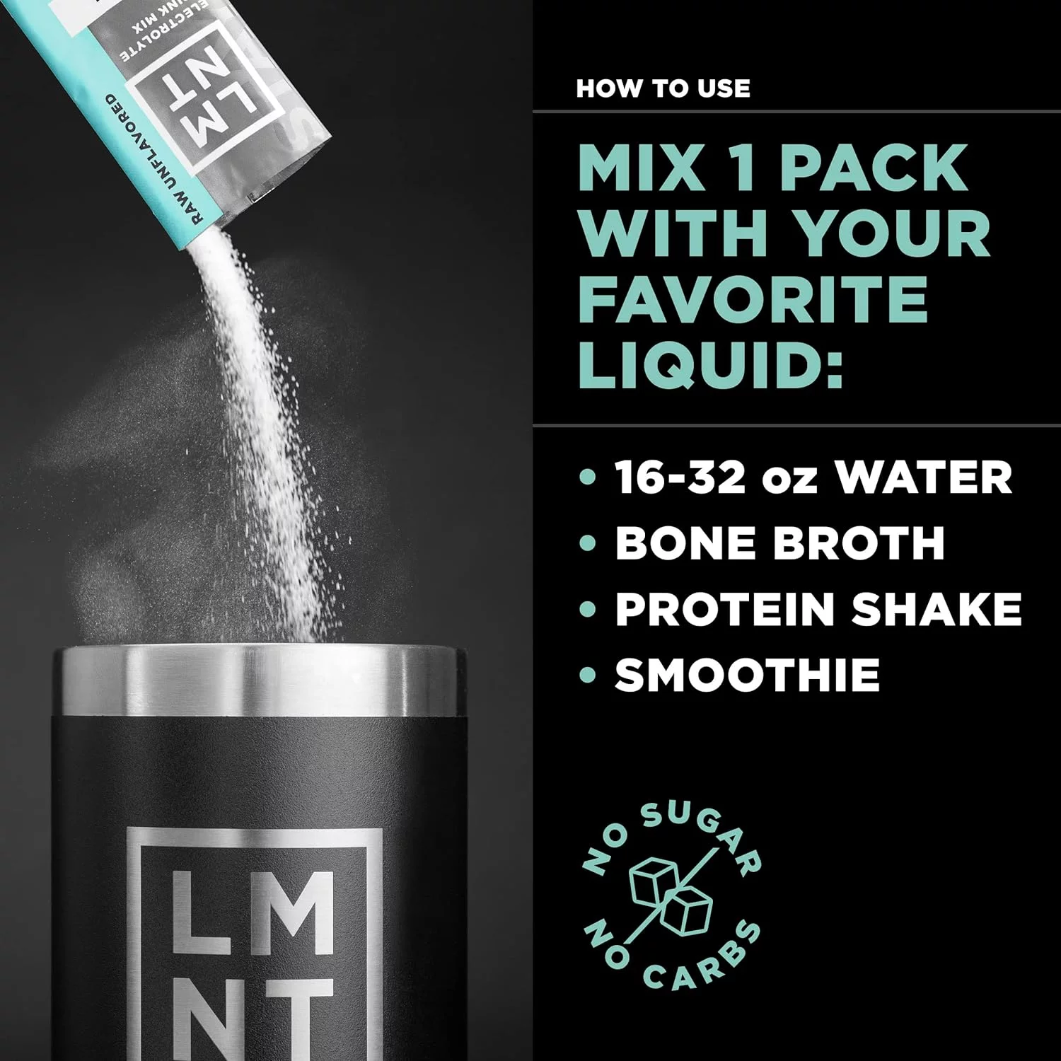 LMNT Zero-Sugar Electrolytes - Raw Unflavored Salt - Hydration Powder Packets | No Dodgy Ingredients | Keto Paleo Friendly | 30 Sticks LMNT Zero-Sugar Electrolytes - Raw Unflavored Salt - Hydration Powder Packets | No Dodgy Ingredients | Keto Paleo Friendly | 30 Sticks